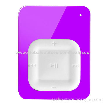 Clip MP3 player, supports MP3/WMA music formats, built-in Li-ion battery